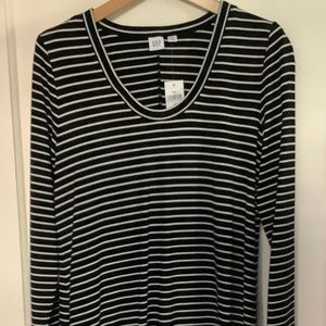 NWT Striped Gap LS Stretchy Dress (XS)